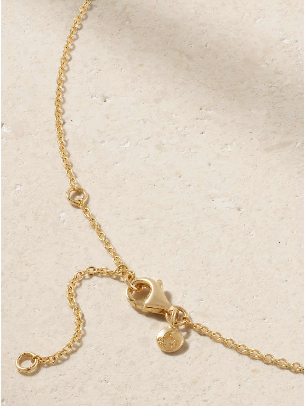 Ole Lynggaard Copenhagen This Lotus 18-karat Gold, Turquoise And Diamond Necklace In Gold