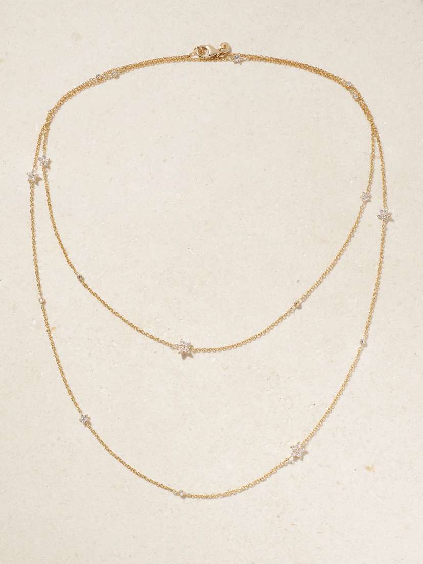 OLE LYNGGAARD COPENHAGEN Long Shooting Stars 18-karat Gold Diamond Necklace