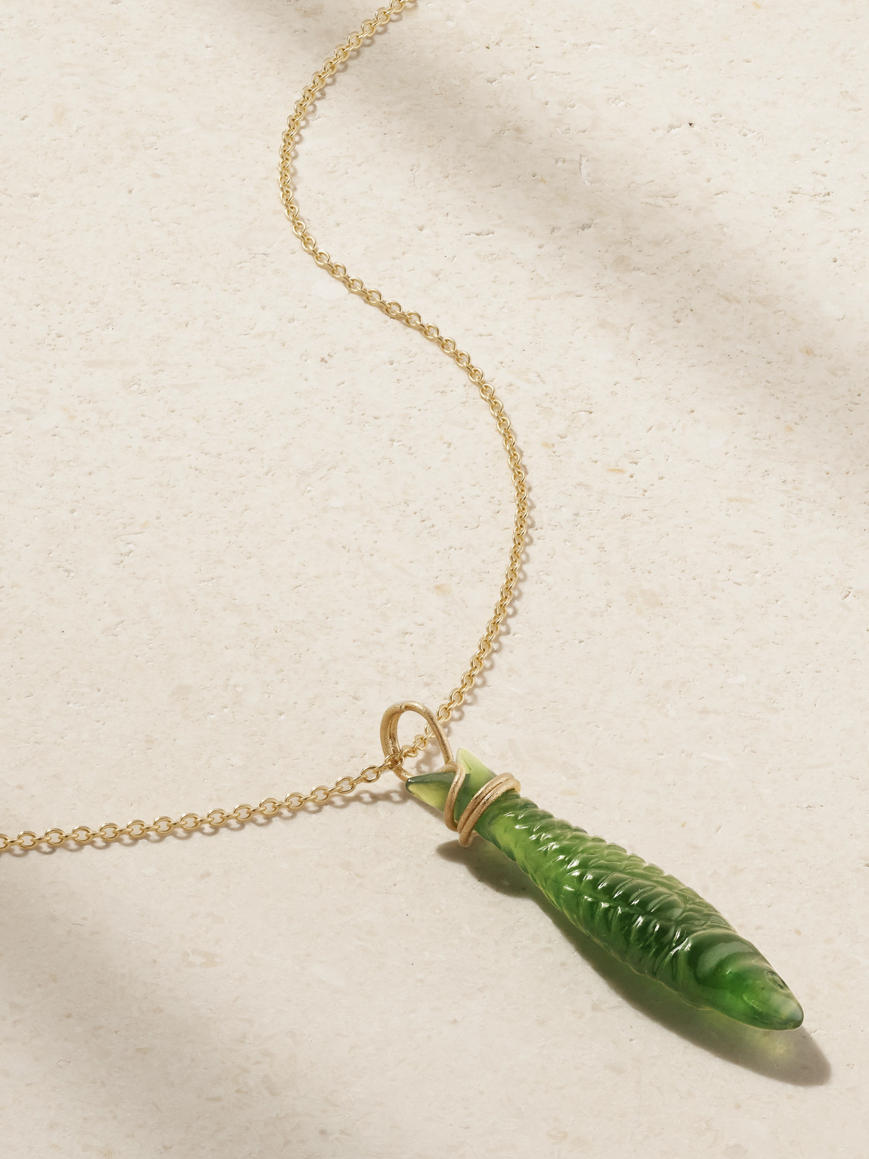 Ole Lynggaard Copenhagen Young Fish 18-karat Gold Serpentine Necklace