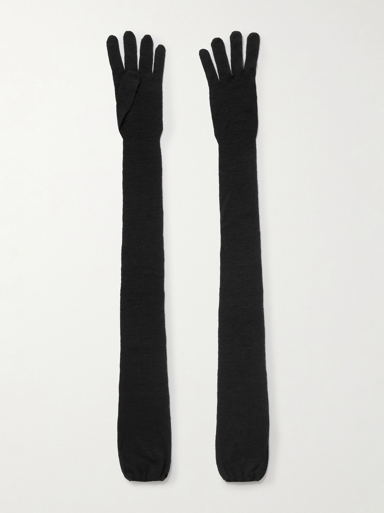 KHAITE - Dijon Wool-blend Gloves - Black