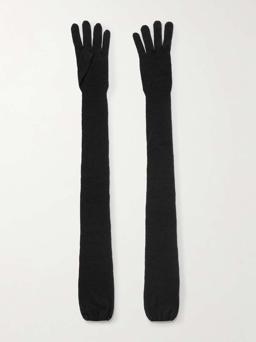 Khaite Dijon Wool-blend Gloves