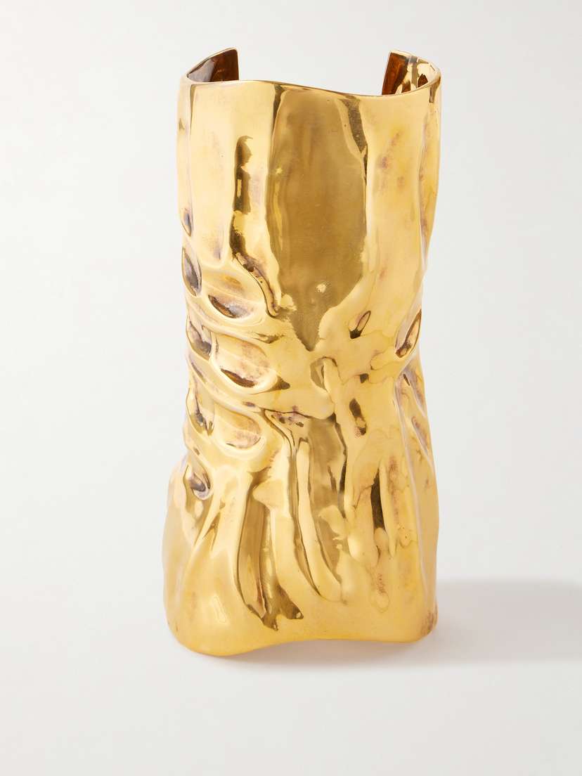 Khaite Textured Gold-plated Cuff