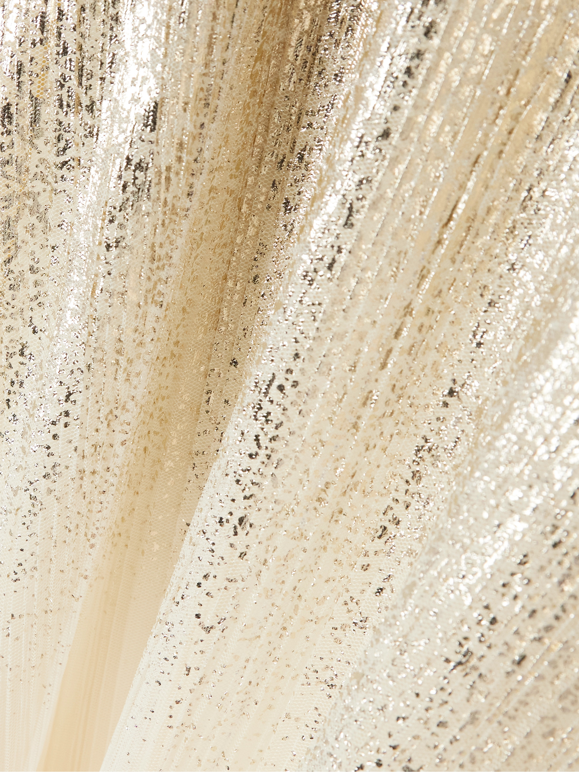 Dima Ayad Metallic plissé-tulle gown and cape set thumbnail