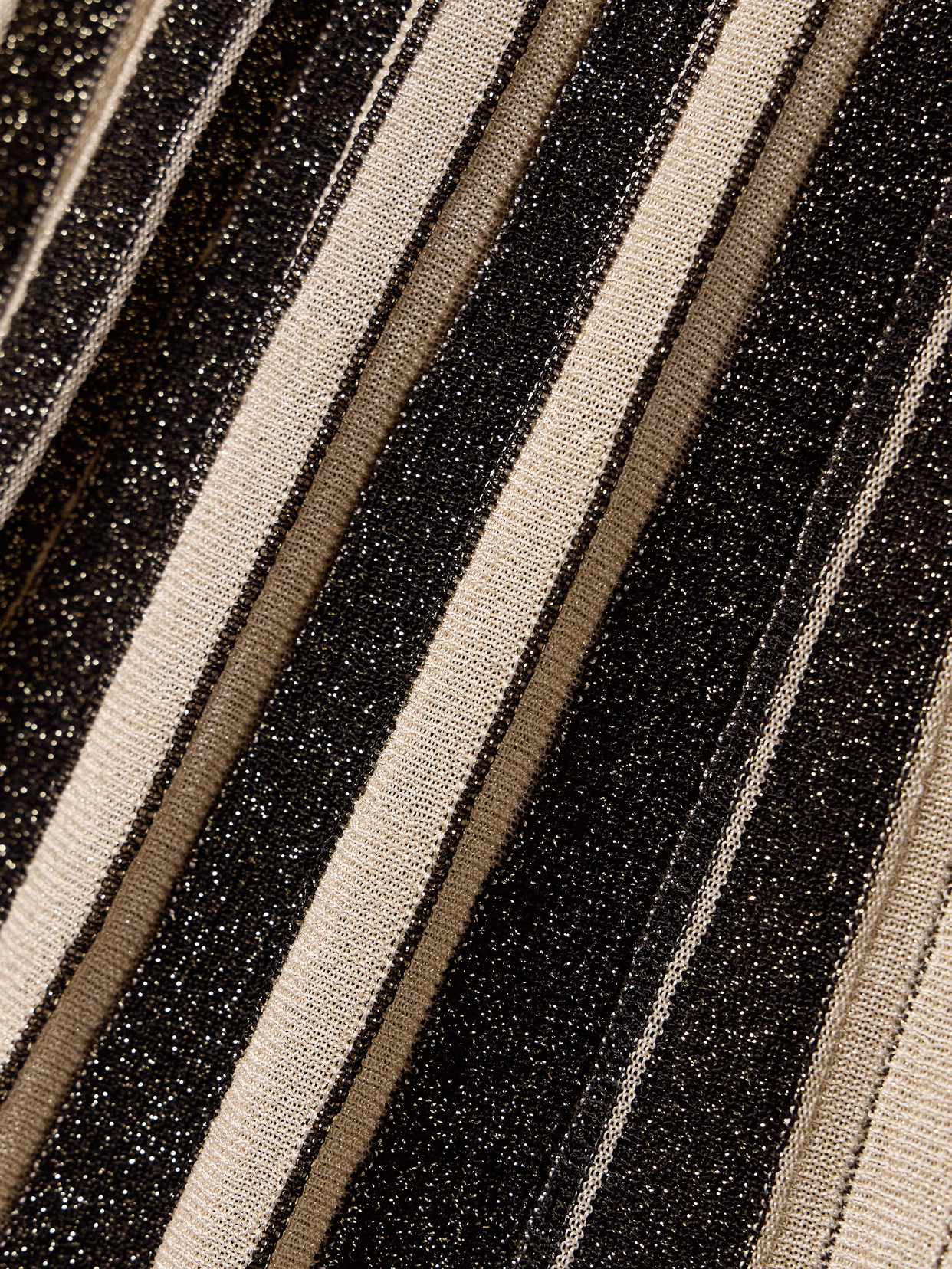 Zimmermann Illustration Mouline Metallic Stripe Top Black/gold In Black