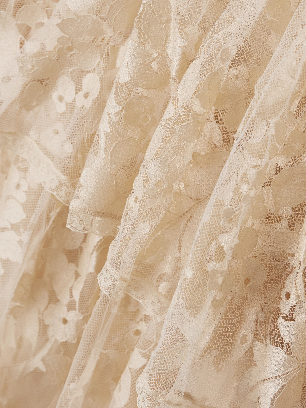 Zimmermann Illustration Open-back Tiered Pleated Cotton-blend Lace Halterneck Mini Dress In Cream