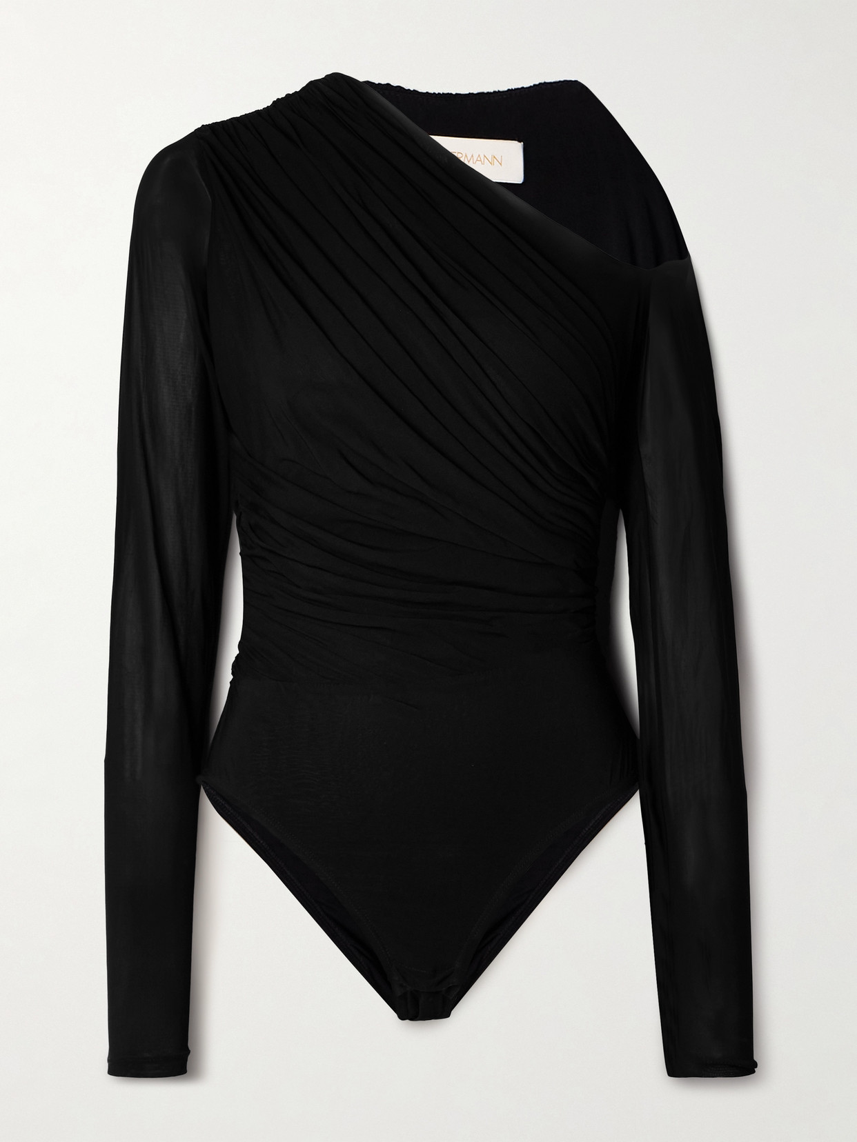 Zimmermann - Gathered Jersey Bodysuit - Black