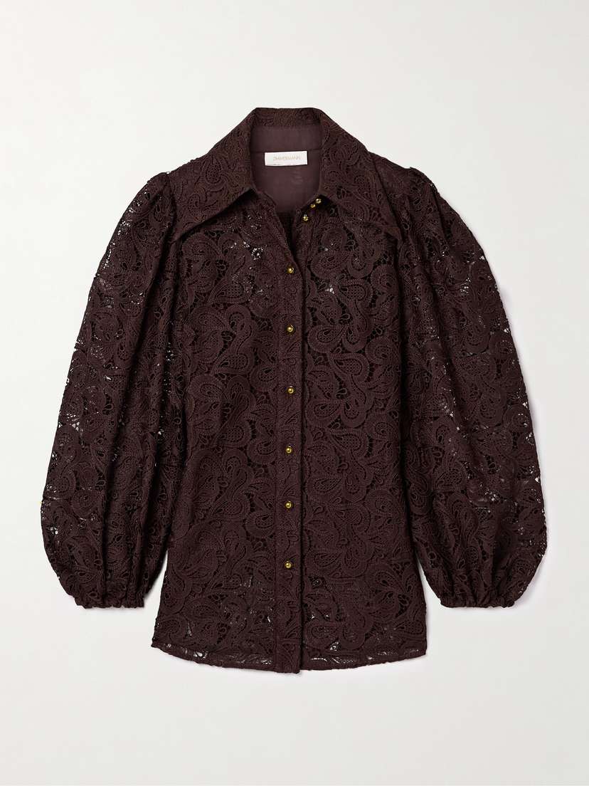 Zimmermann Illustration Guipure Lace Blouse