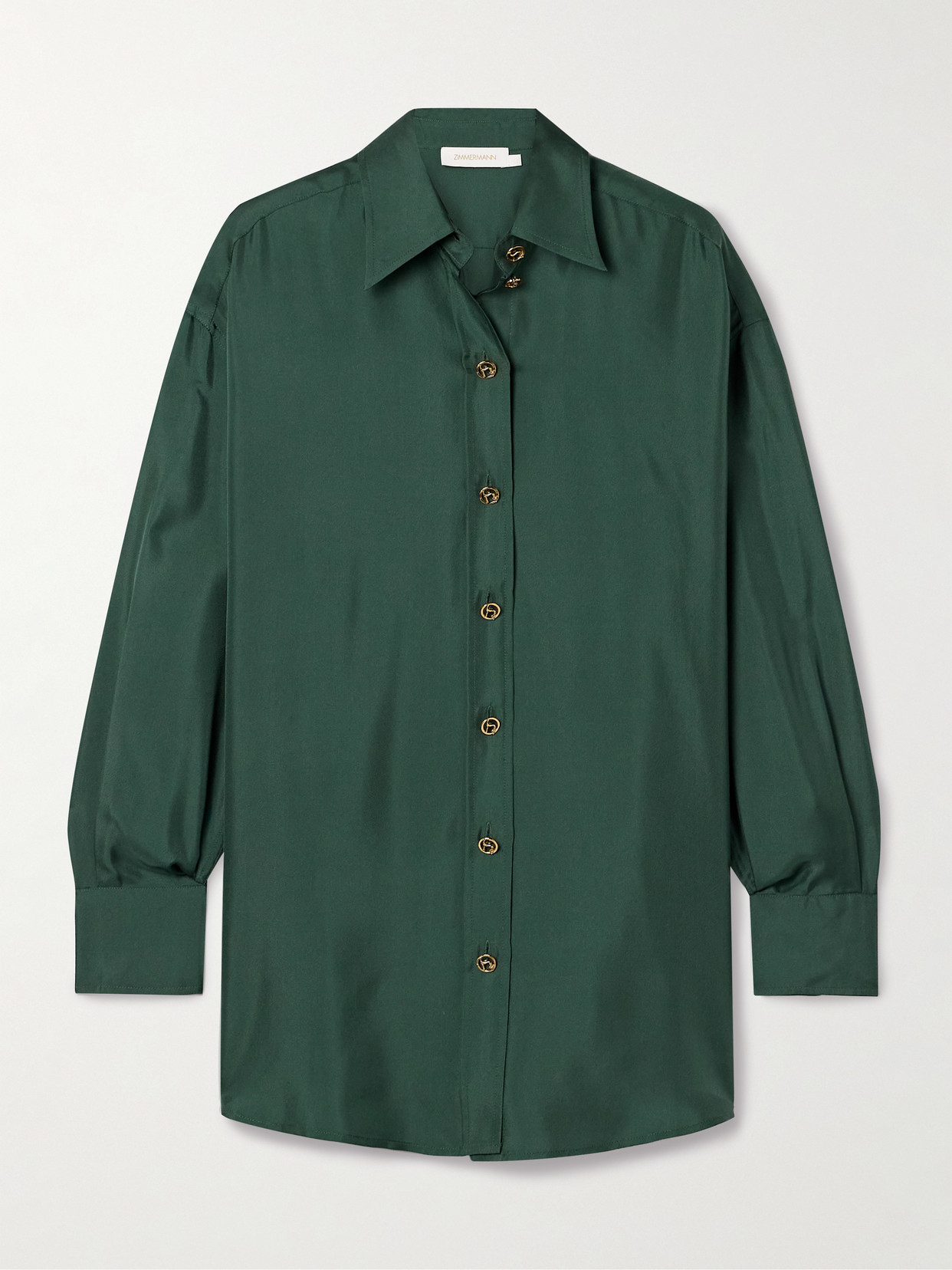 Zimmermann - Pavilion Silk-twill Shirt - Green
