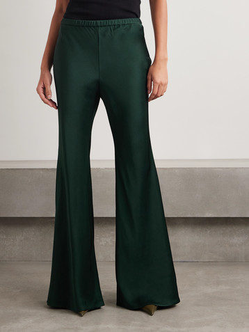 Zimmermann Eden satin-twill flared pants