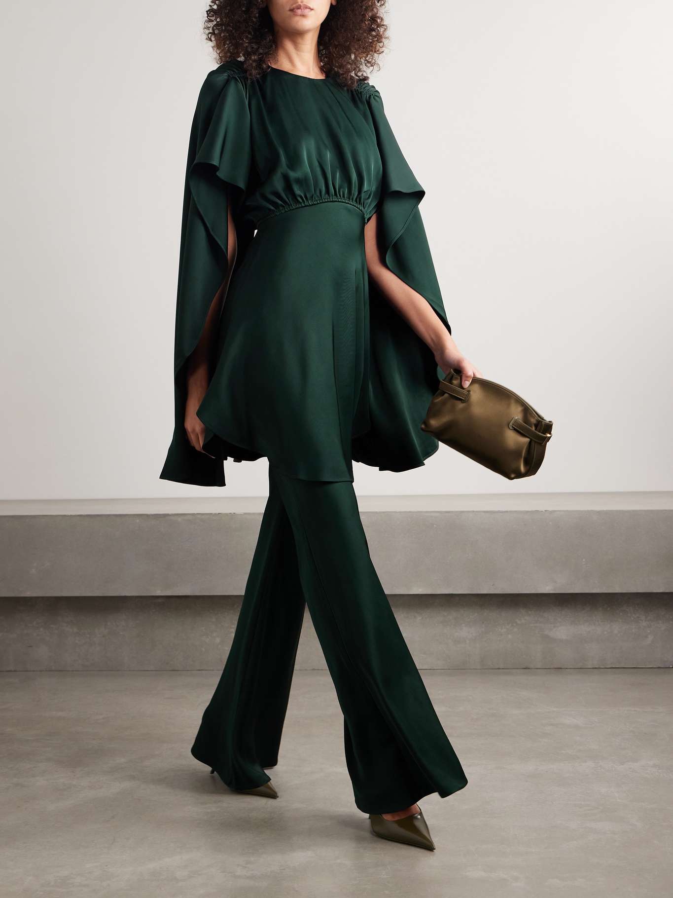 ZIMMERMANN Eden satin-twill flared pants | NET-A-PORTER