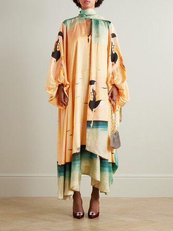 Zimmermann Eden pussy-bow silk maxi dress