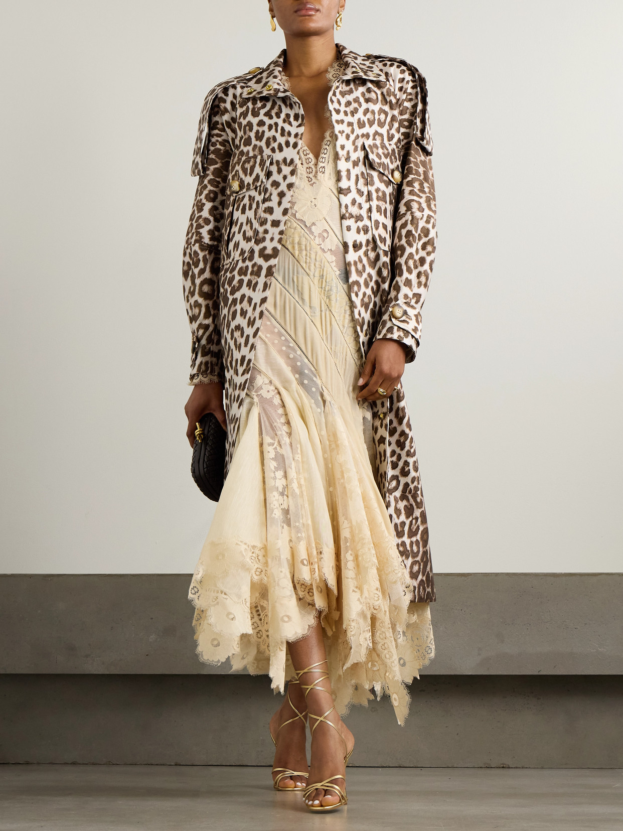 Zimmermann Illustration Leopard Print Twill Trench Coat In Animal Print