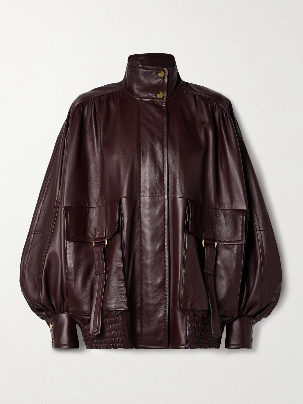 Zimmermann - Illustration Oversized Leather Jacket - Brown