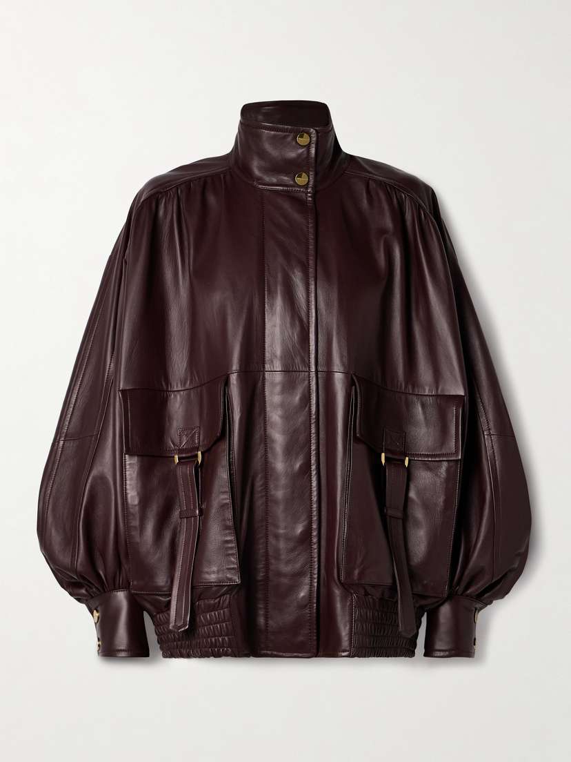 Zimmermann Illustration Oversized Leather Jacket