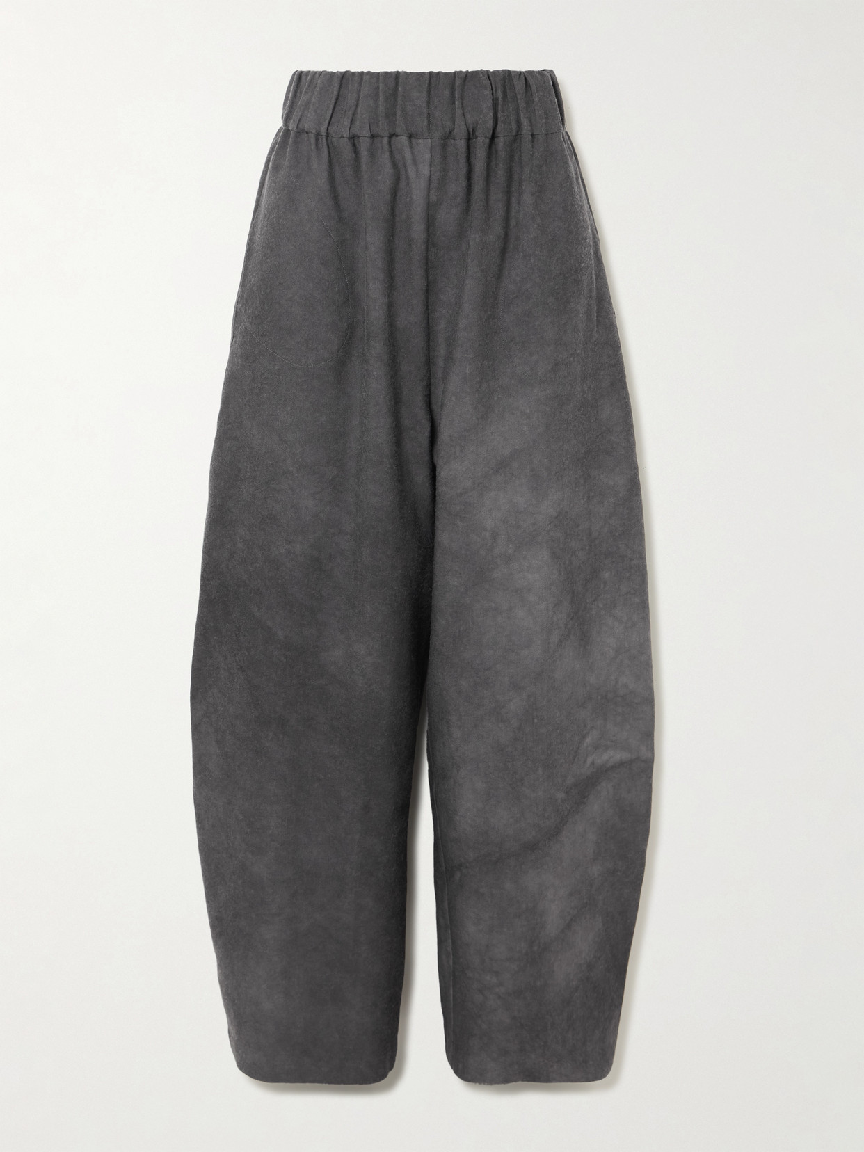 Cortana - Rocco Linen And Wool-blend Track Pants - Gray