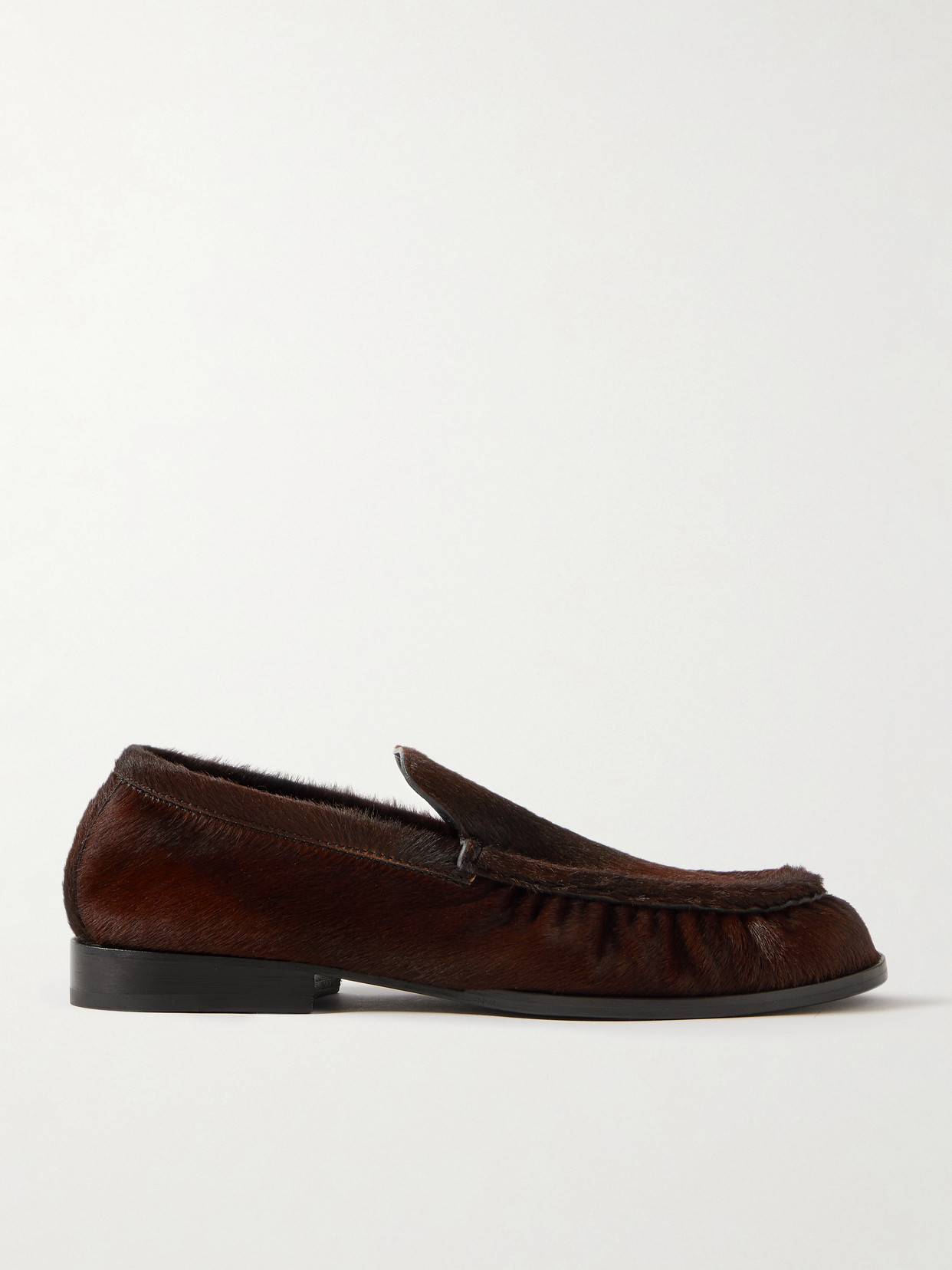 Dries Van Noten - Calf Hair Loafers - Dark brown