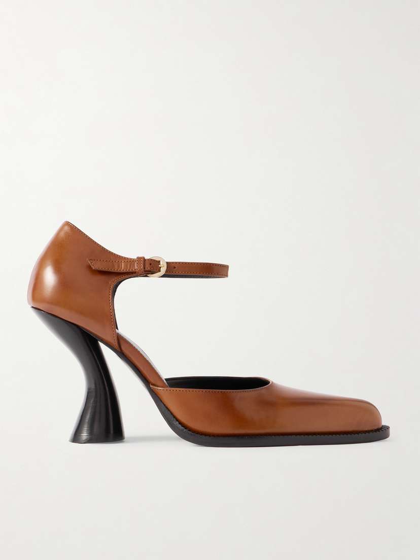 Dries Van Noten Mary Jane Leather Point-toe Pumps