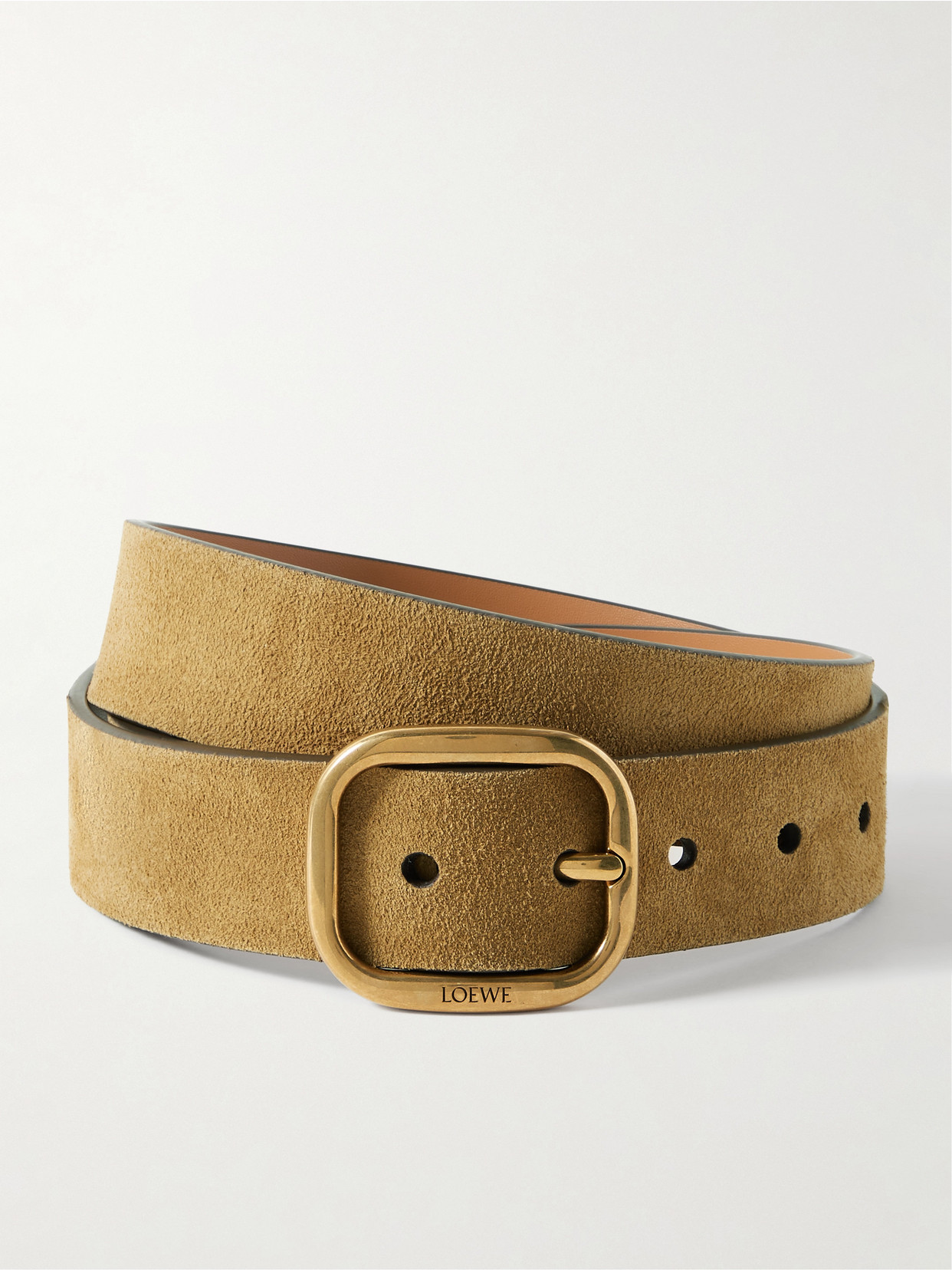 Loewe Suede Belt In Brown