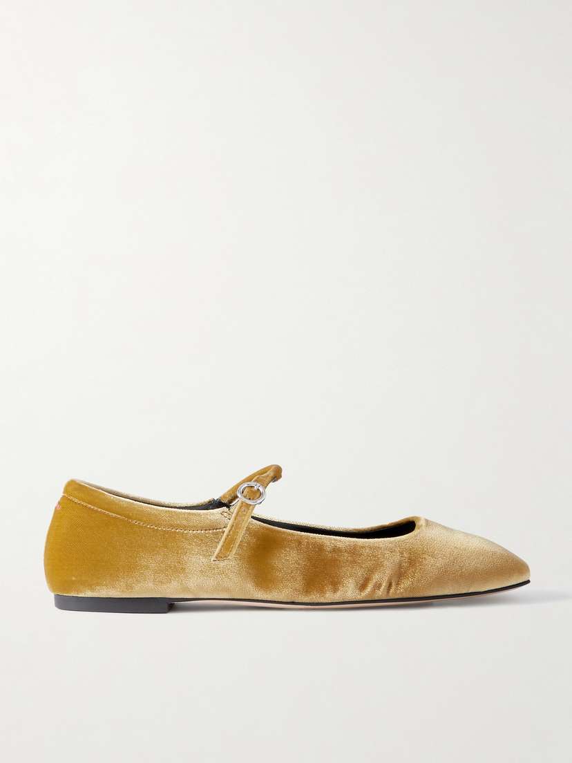aeyde Uma Velvet Mary Jane Ballet Flats