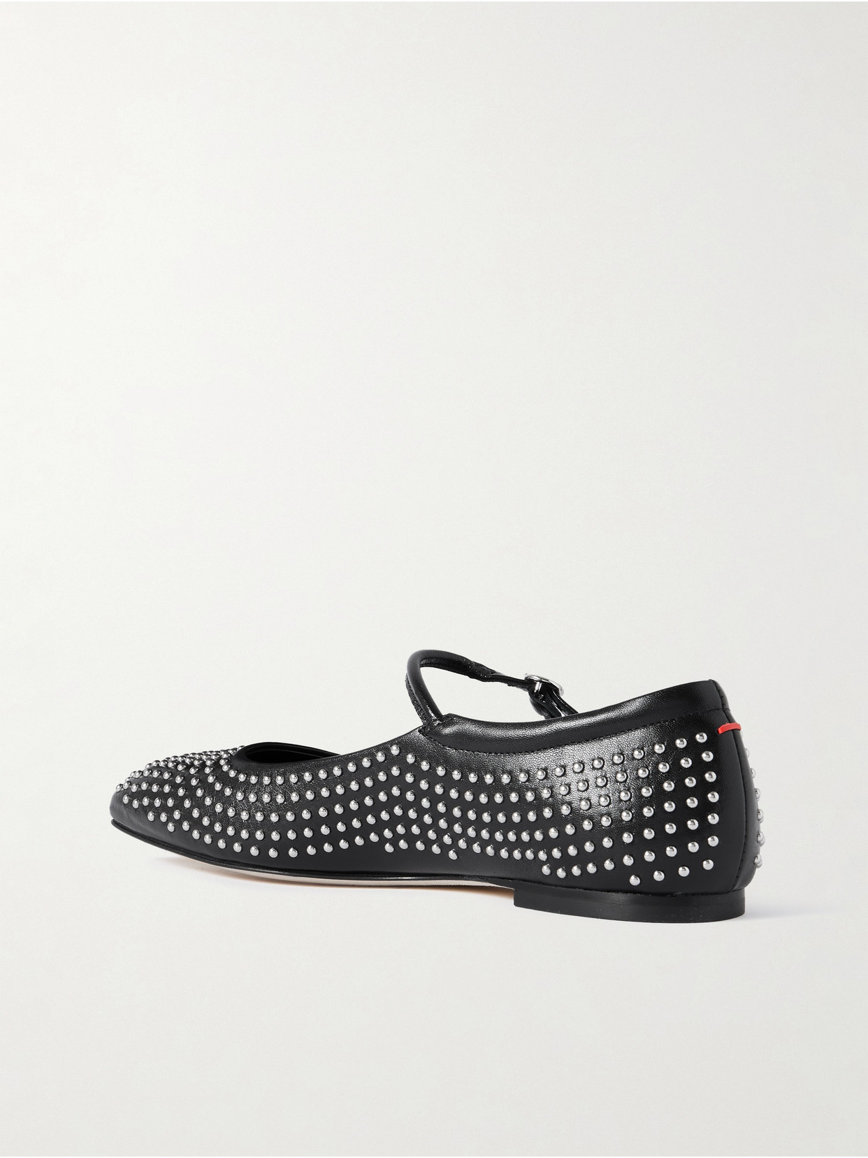Uma Studded Leather Mary Jane Ballet Flats