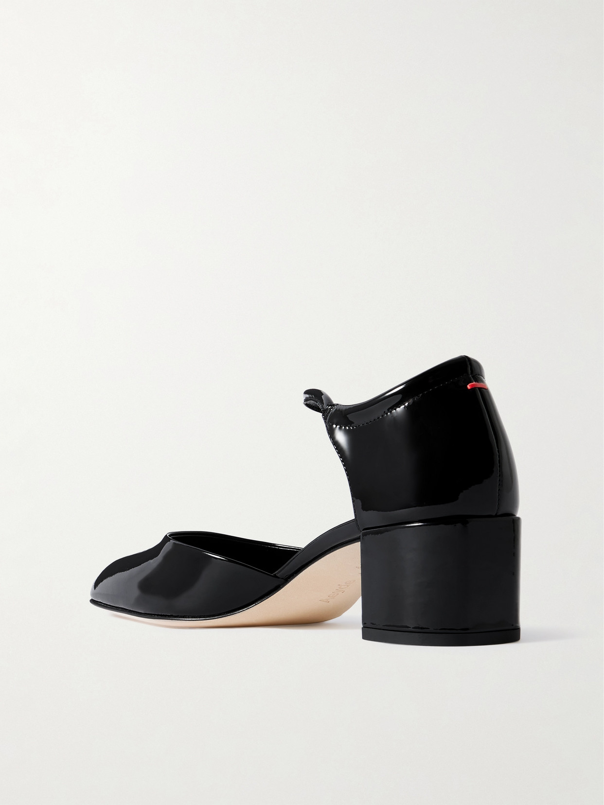 Aeyde 45mm Magda Nappa Leather Heels In Black