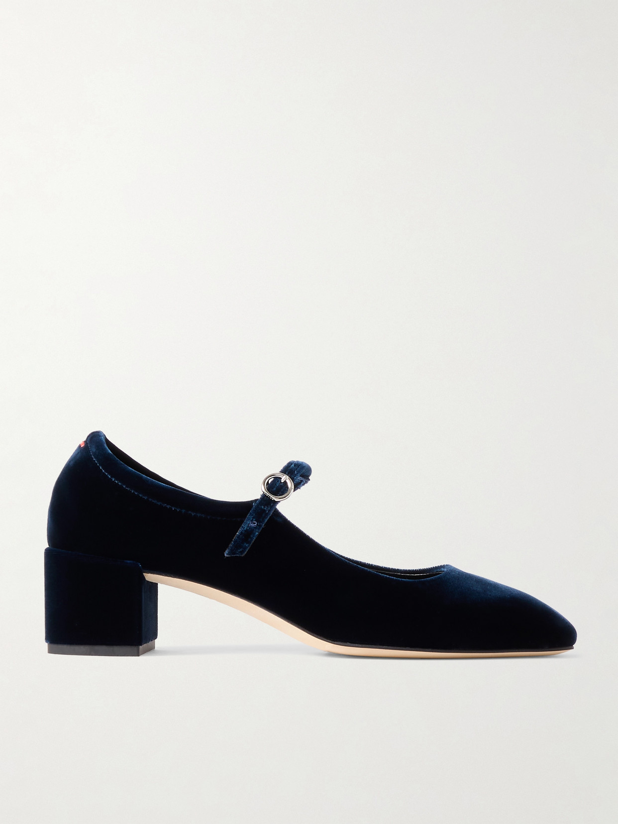 Aeyde - Aline Velvet Mary Jane Pumps - Blue