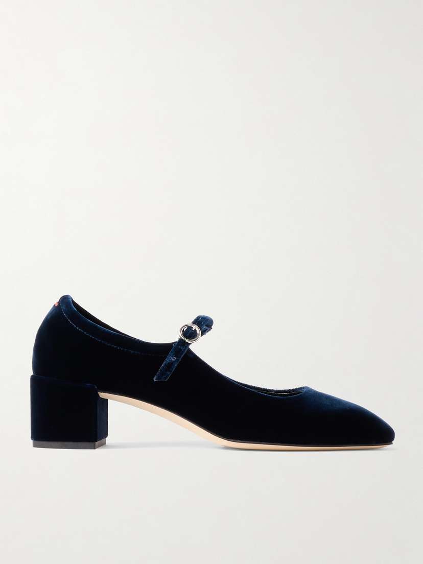 aeyde Aline Velvet Mary Jane Pumps