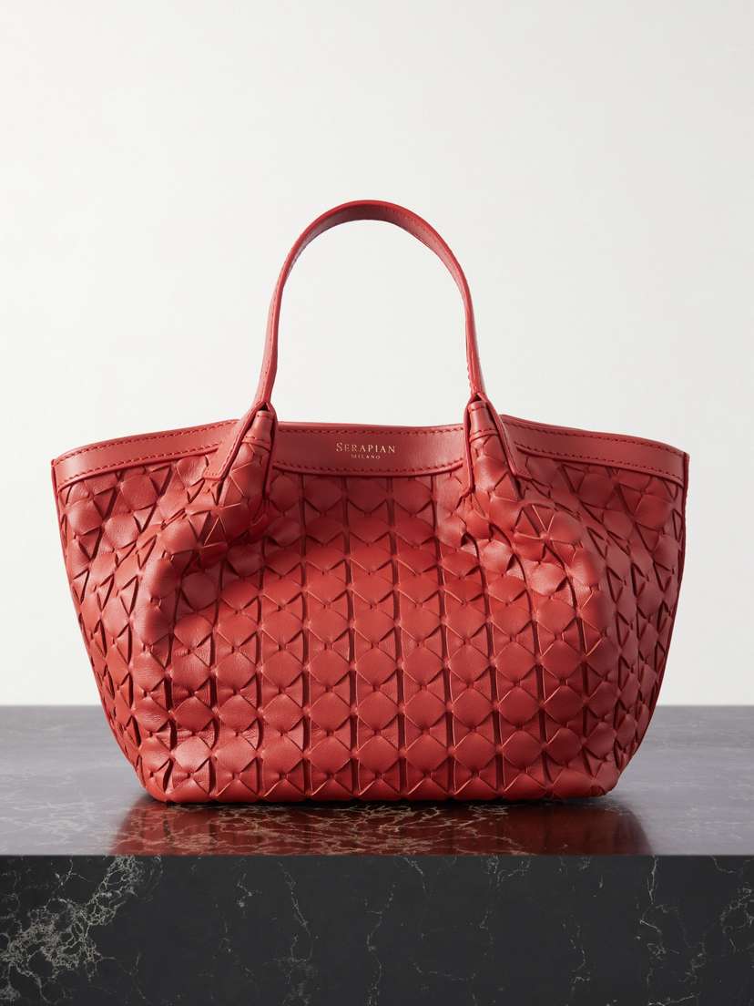 Serapian Mini Secret Woven Leather Tote