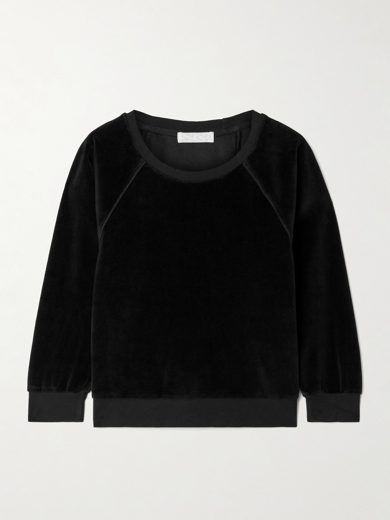 Suzie Kondi Saba Cotton-blend Velour Sweatshirt In Black