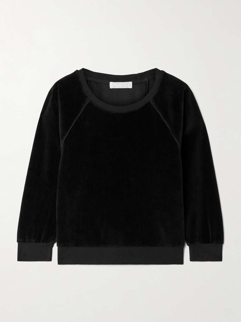 Suzie Kondi Saba Cotton-blend Velour Sweatshirt