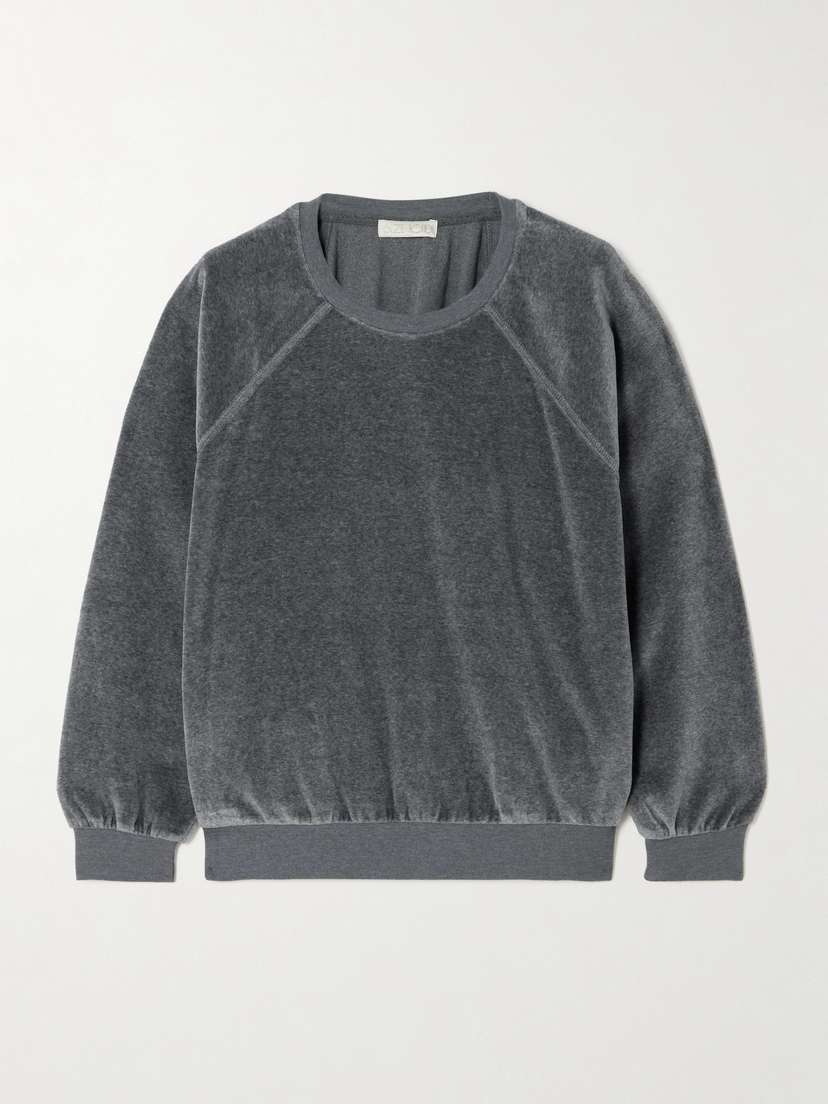 Suzie Kondi Cotton-blend Velour Sweater