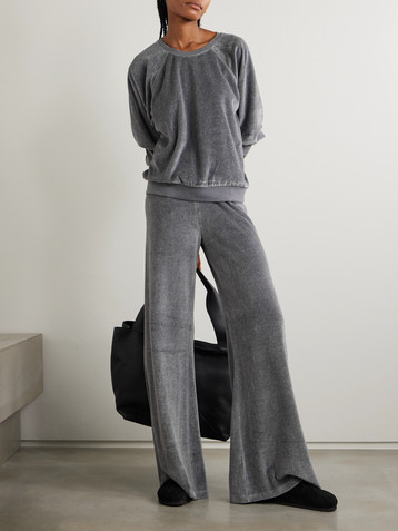 Suzie Kondi Cotton-blend velour sweater