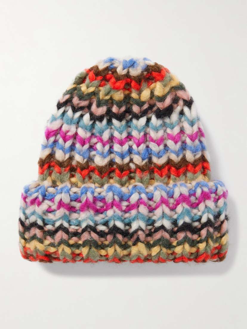 Suzie Kondi Lumi Striped Cashmere Beanie