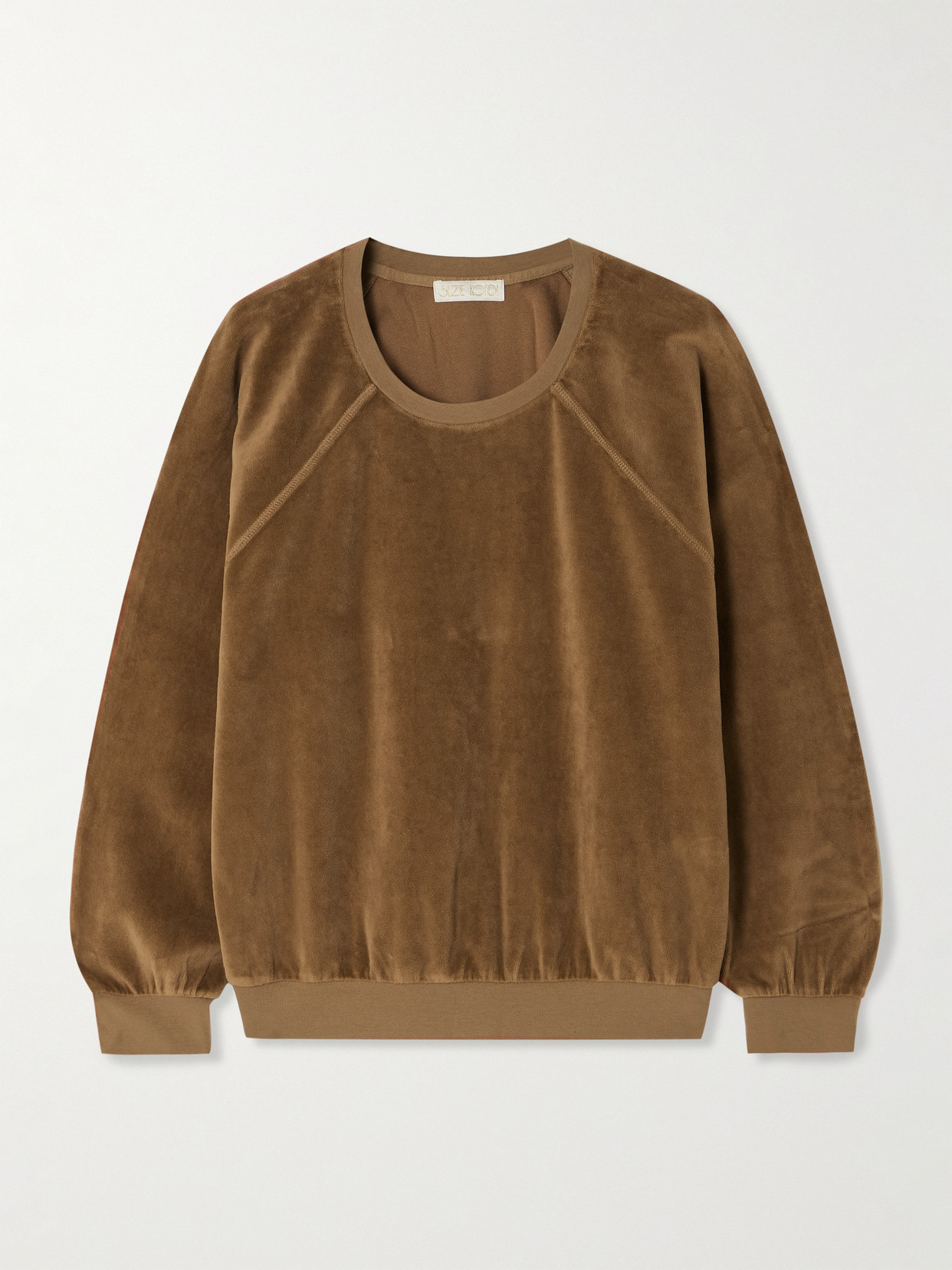 Suzie Kondi Cotton-blend Velour Sweater In Brown