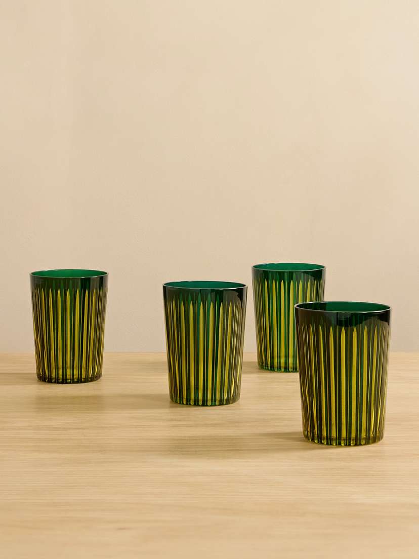 L'Objet Prism Set Of Four Highball Glasses