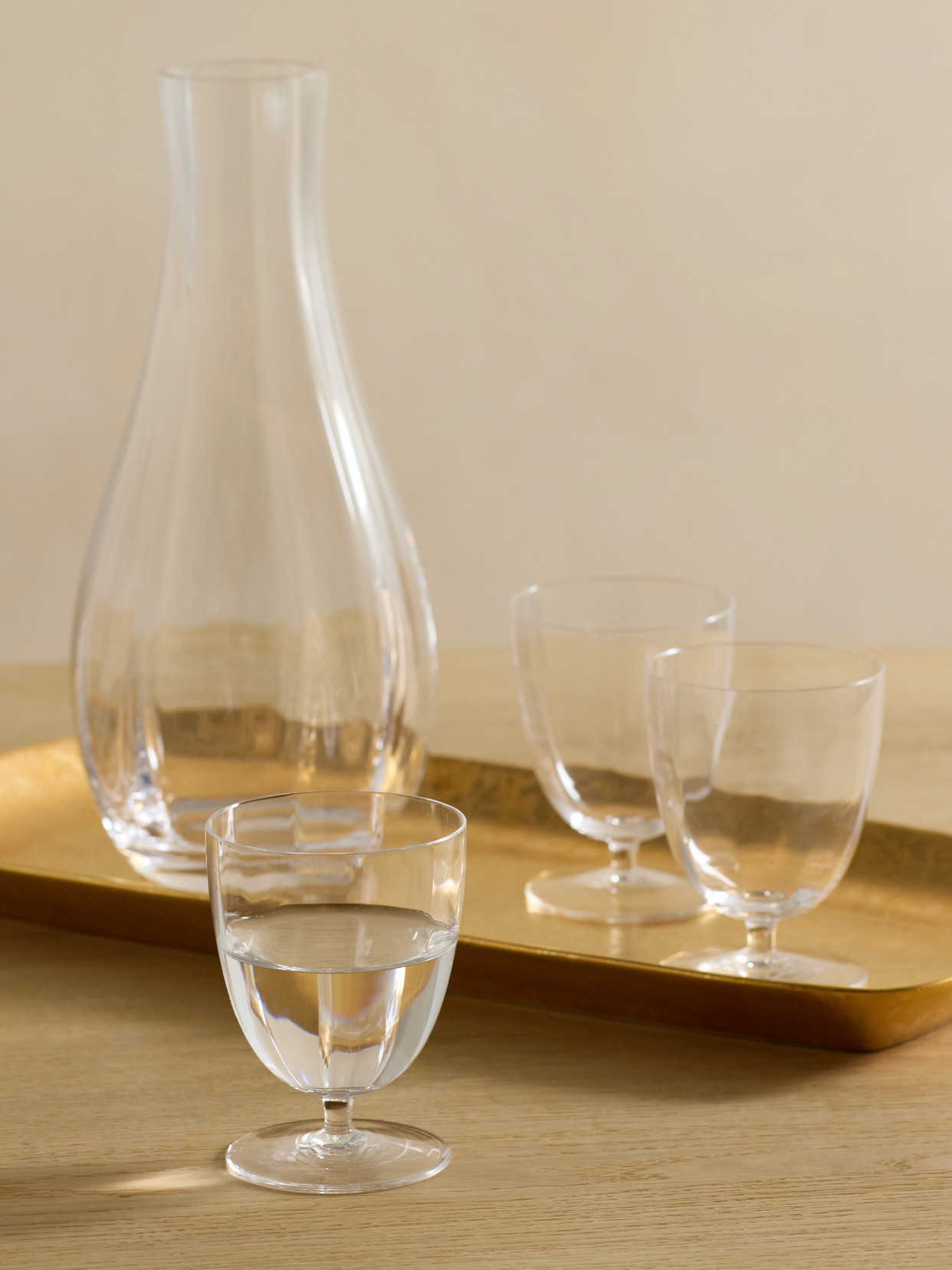 L'objet Iris Set Of Four Wine Glasses In Neutrals