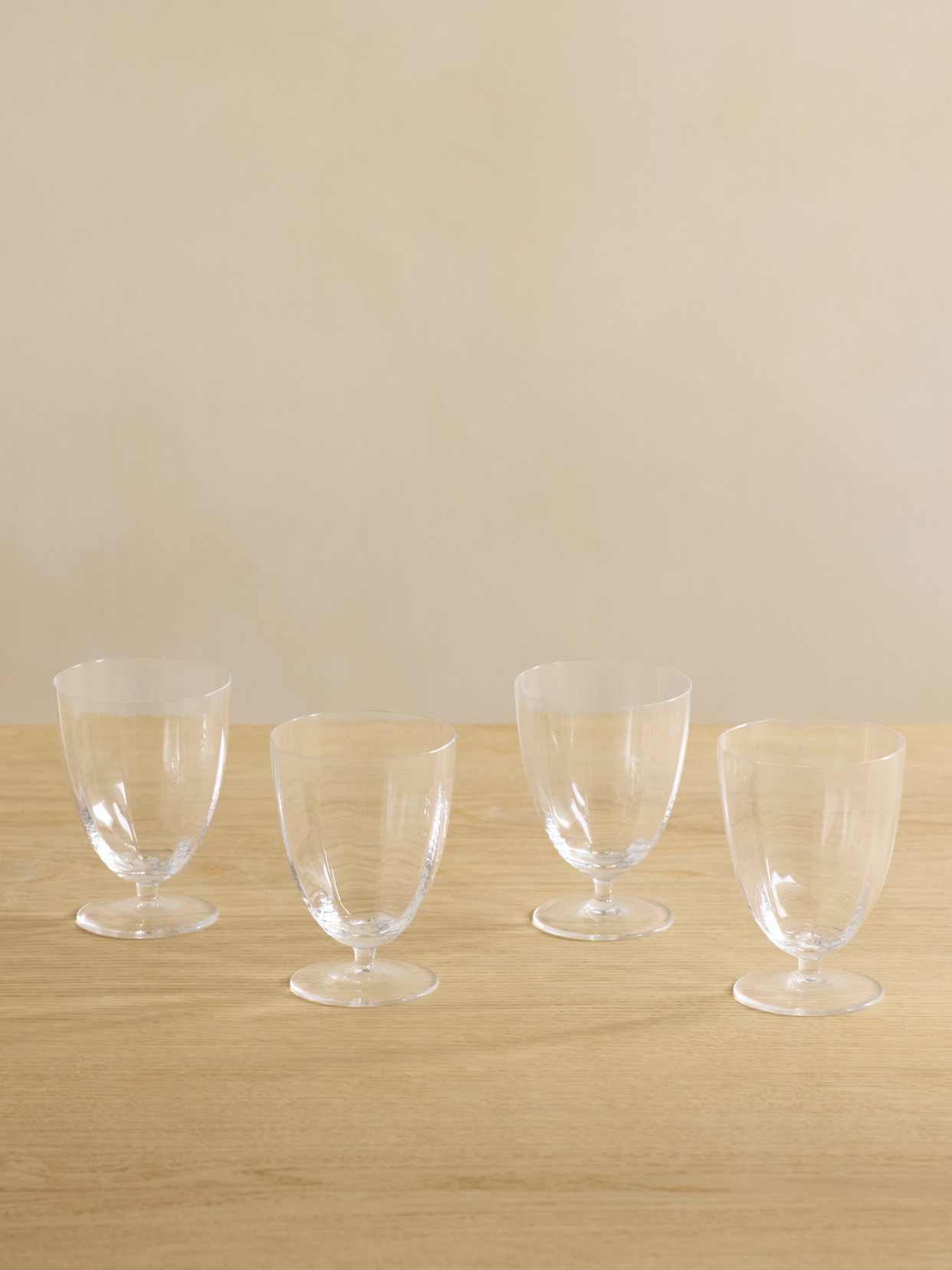 L'objet Iris Set Of Four Water Glasses In Neutrals