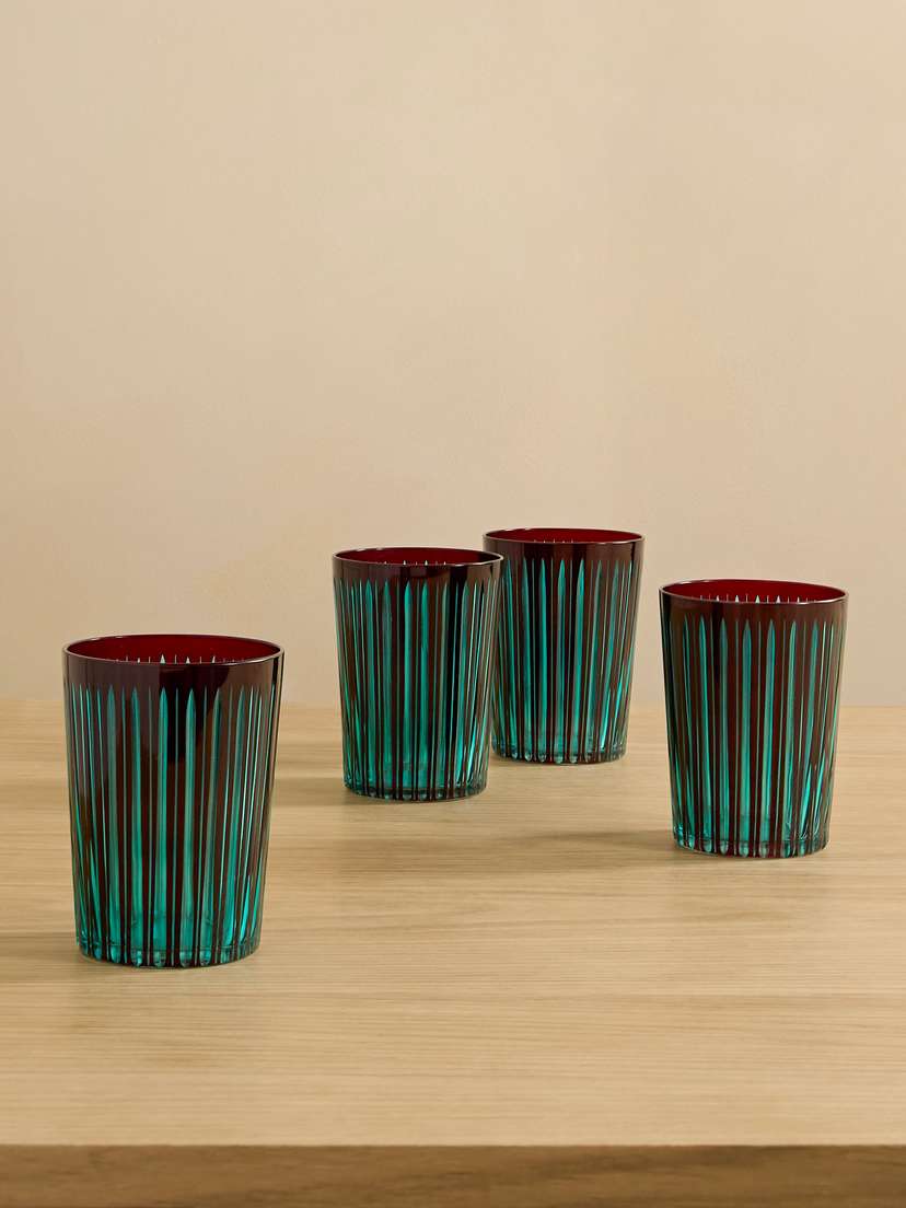 L'Objet Prism Set Of Four Highball Glasses