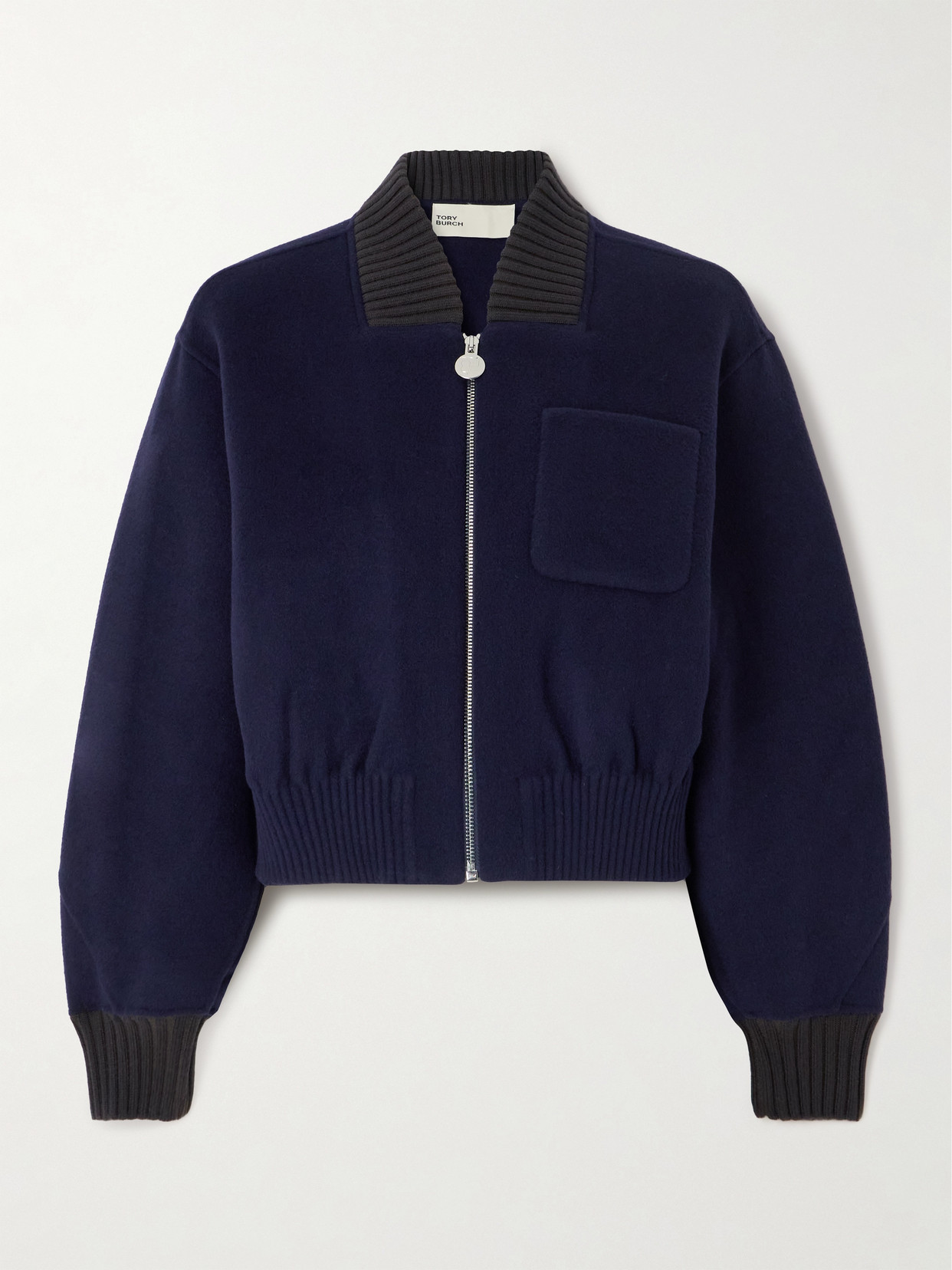 Tory Burch - Wool Bomber Jacket - Blue