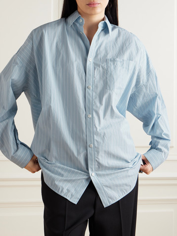 Balenciaga Striped cotton-poplin shirt