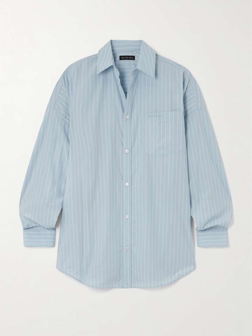 Balenciaga Striped Cotton-poplin Shirt