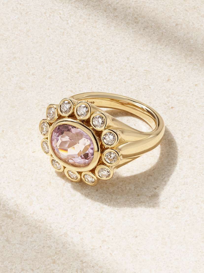 Brent Neale Wildflower 18-karat Gold, Amethyst And Diamond Ring