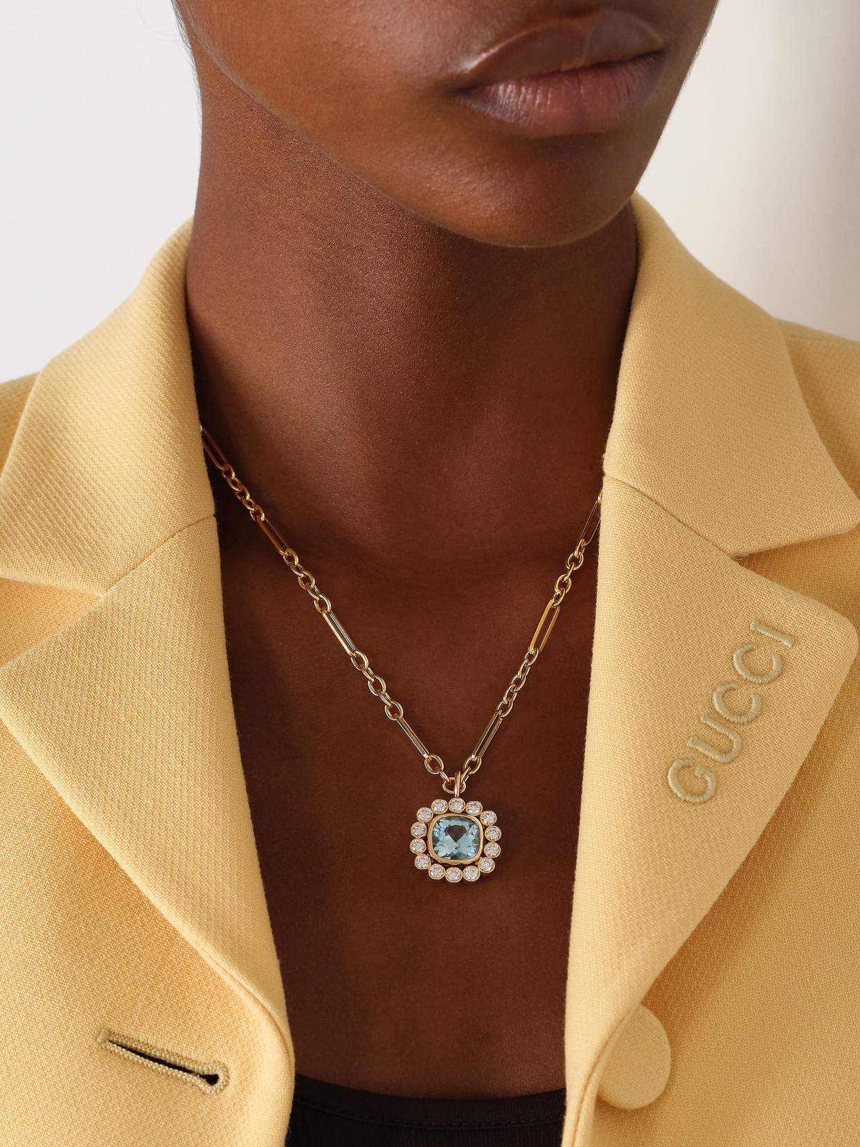 Brent Neale Wildflower 18-karat Gold, Topaz And Diamond Necklace In Gold