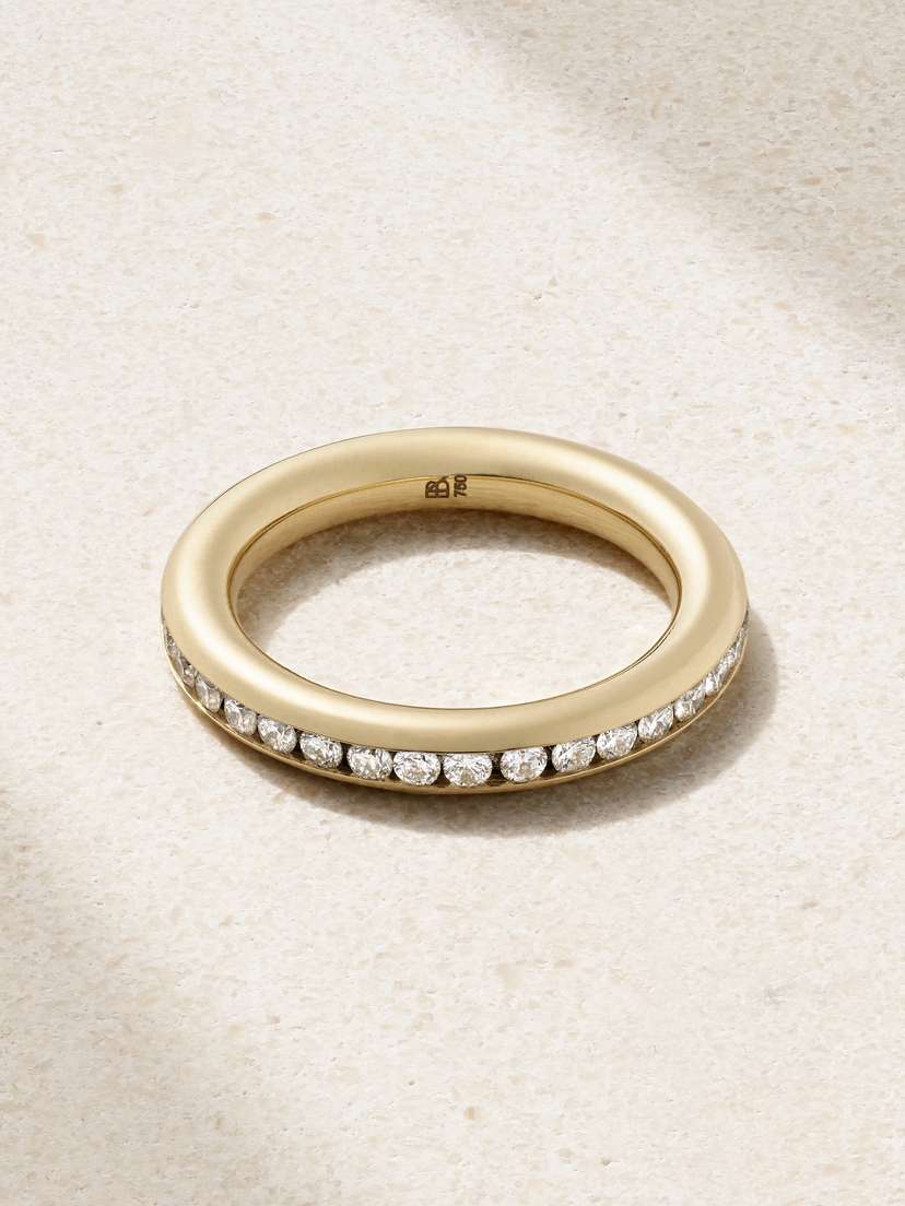 Brent Neale Tube 18-karat Gold Diamond Ring