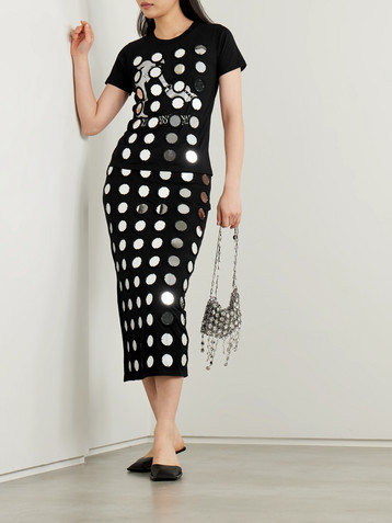 Conner Ives Embellished printed cotton-jersey T-shirt