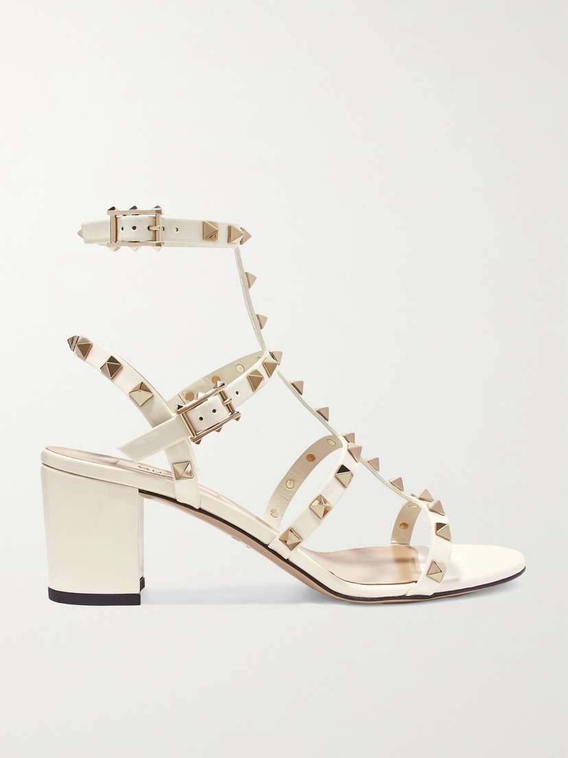 Valentino Garavani The Rockstud 60 Patent-leather Sandals