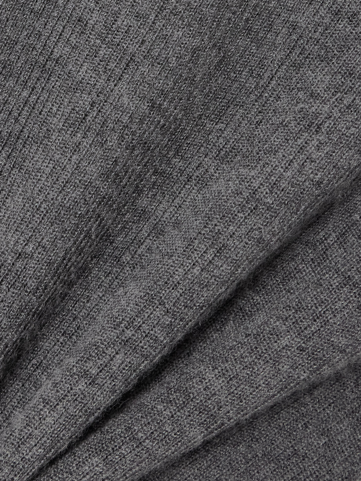 Sasuphi Ribbed Cashmere And Silk-blend Sweater In Gray