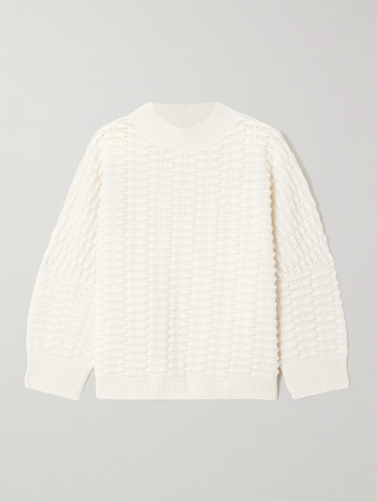 Sasuphi Lupetto Merino Wool And Cashmere-blend Sweater In Ivory
