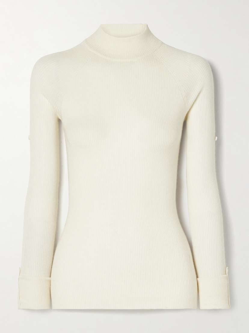 SASUPHI Lupetto Ribbed Cashmere And Silk-blend Sweater