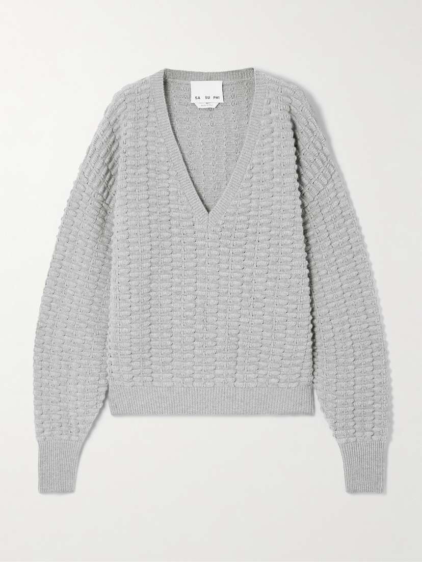 SASUPHI Textured Wool And Cashmere-blend Sweater
